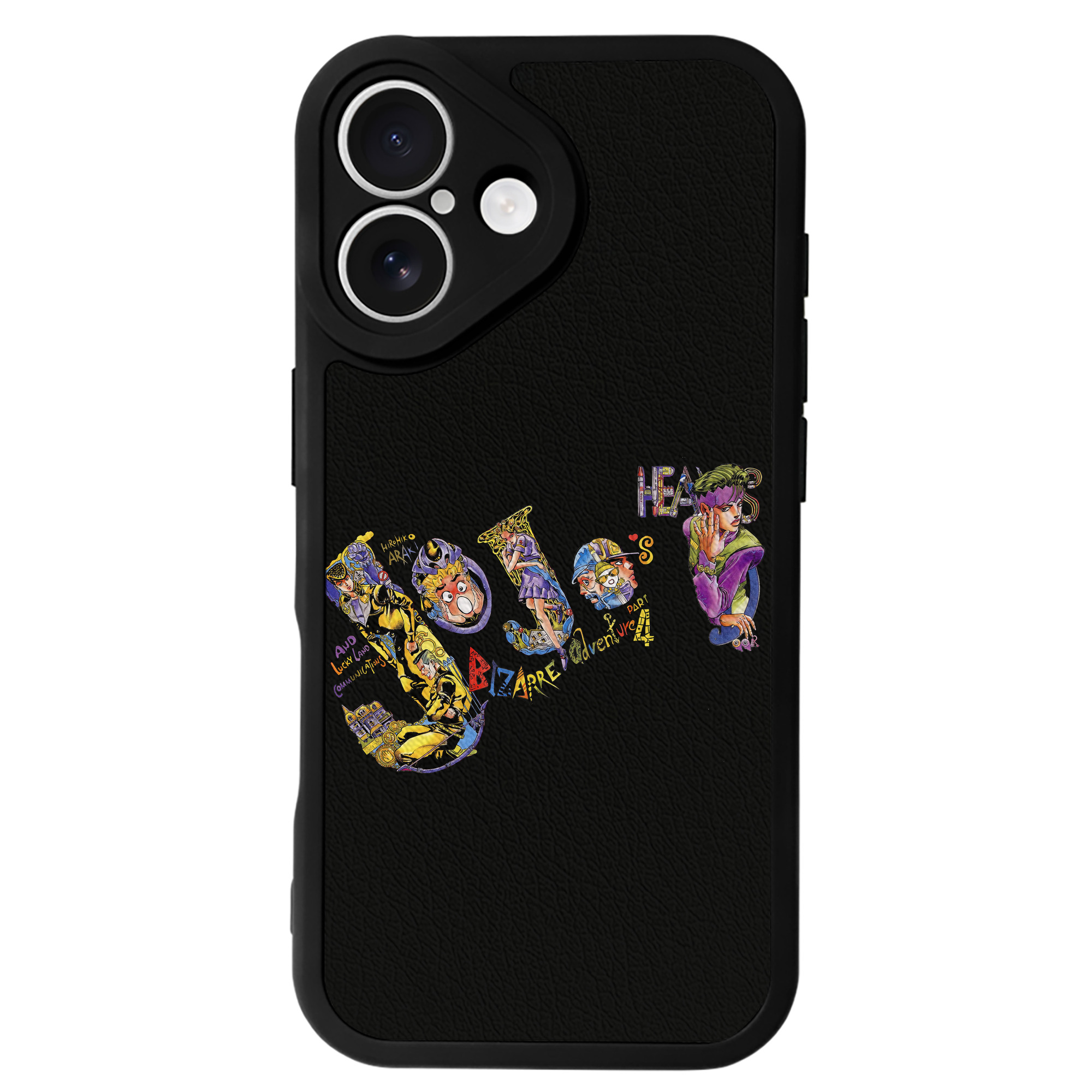 （画像用） ジョジョの奇妙な冒険 JoJo's Bizarre Adventure 【iPhone 16シリーズ対応】シリコンスマホケース（レザー調） 材質：シリコン